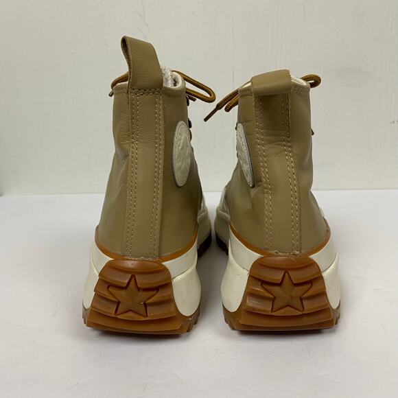 Converse Run Star Hike Hi Nomad Khaki Wheat Sherpa Leather Sneakers Size 10.5 - Picture 6 of 12